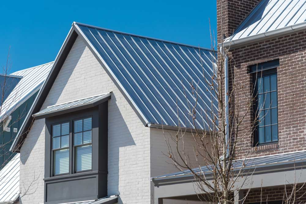 metal roofing on a home
