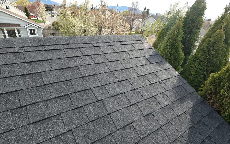 grey shingles on a roof
