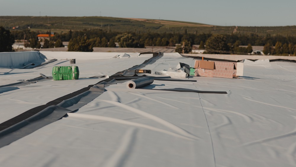 flat roof in progress